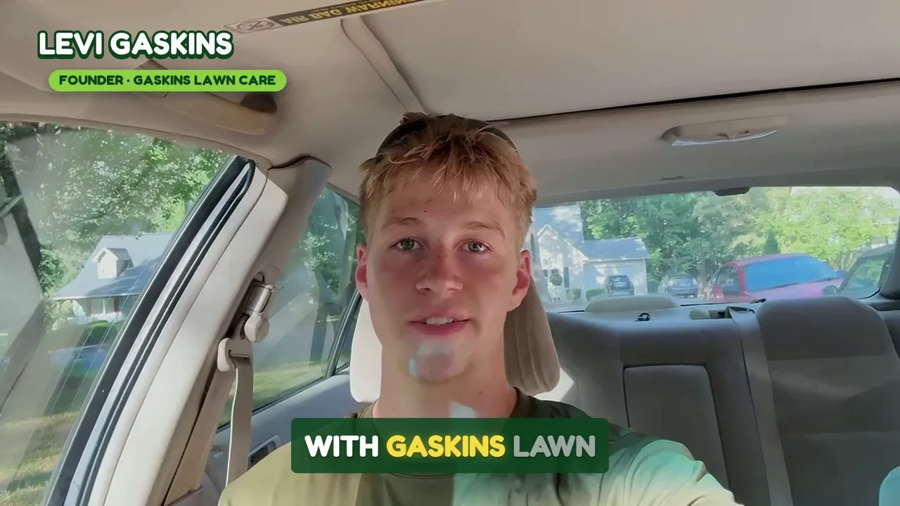 Levi Gaskins, owner of Gaskins Lawn Care in Asheboro, NC